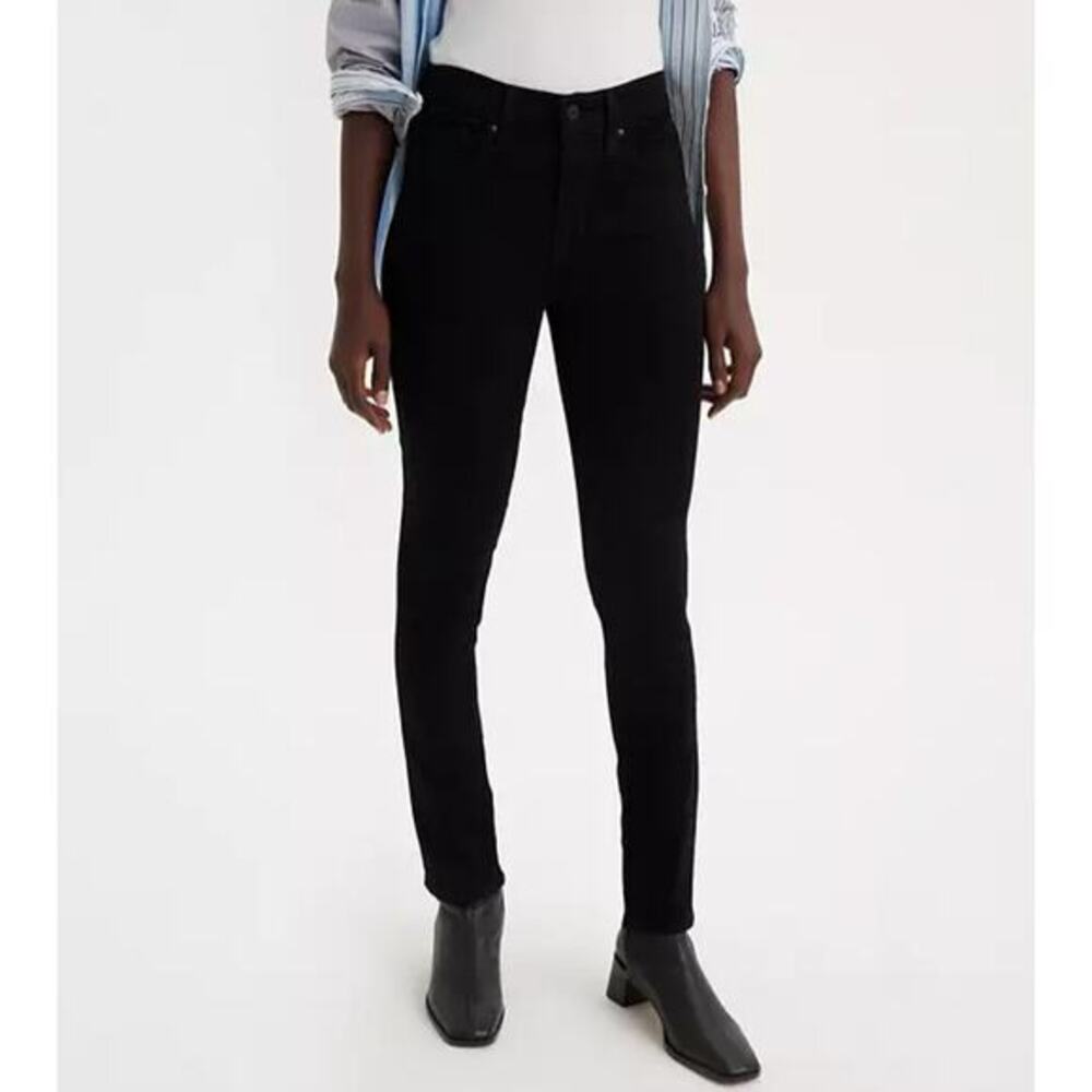 Levi's 311 Shaping Skinny‎ Jeans Sz 31 Soft Black Stretch Denim Mid Rise Control